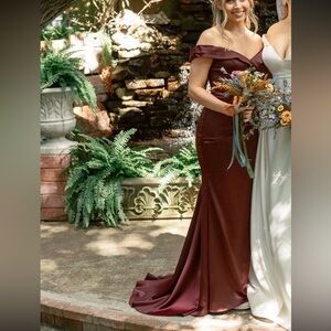 Wine Color Formal Dress